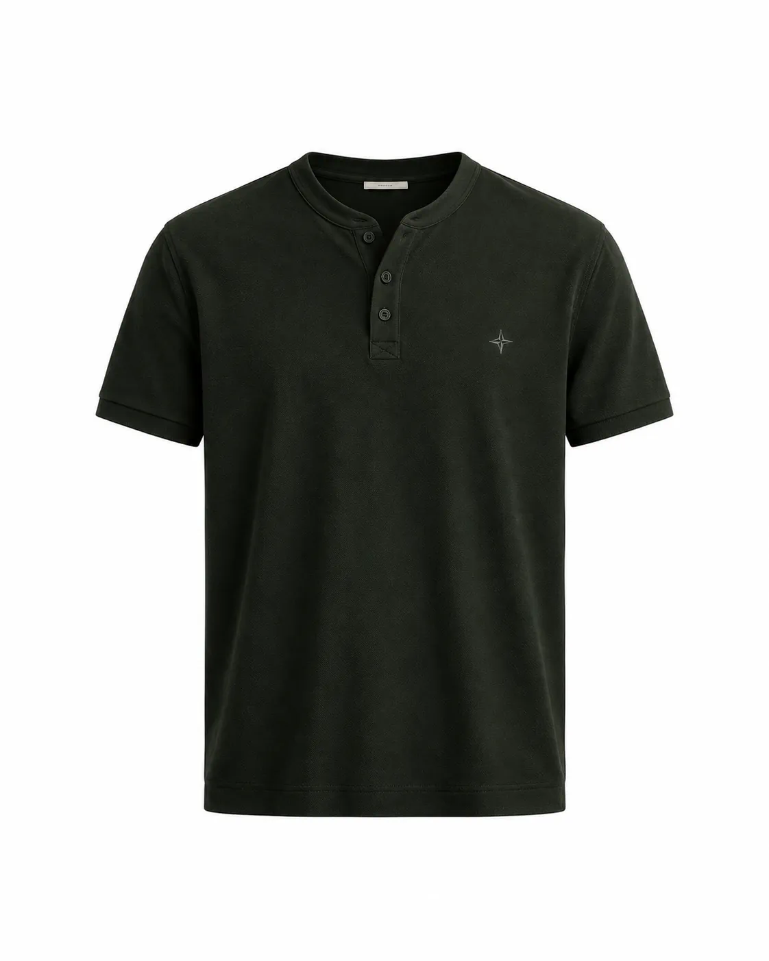 DARK OLIVE HENLEY T-SHIRT