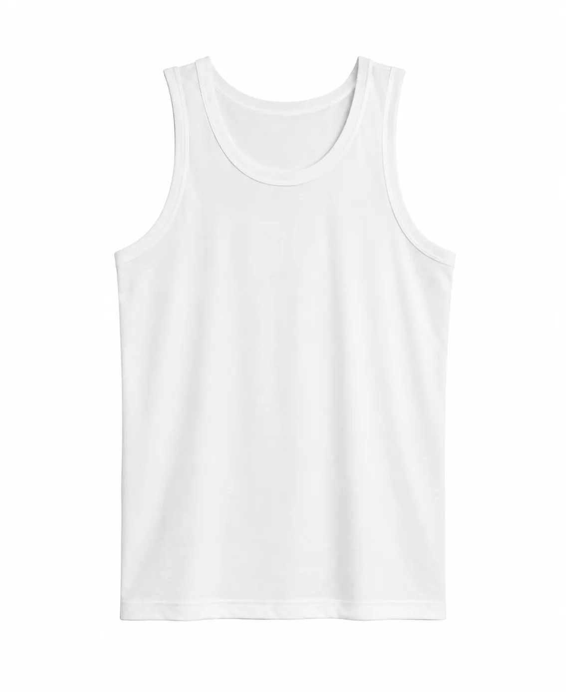 WHITE RIBBED TANK TOP